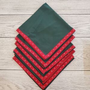 Crate & Barrel Snowy Woods Cotton Cloth Napkins Set of 5 20" x 20"